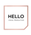 Hello visual production logo