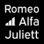 Romeo Alfa Juliett logo