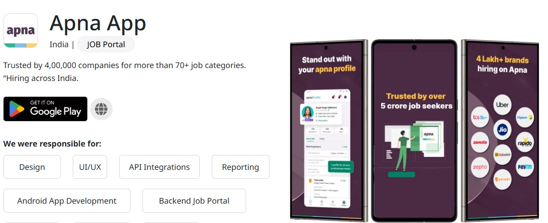 Ailoitte Technologies Pvt. Ltd Portfolio Screenshot