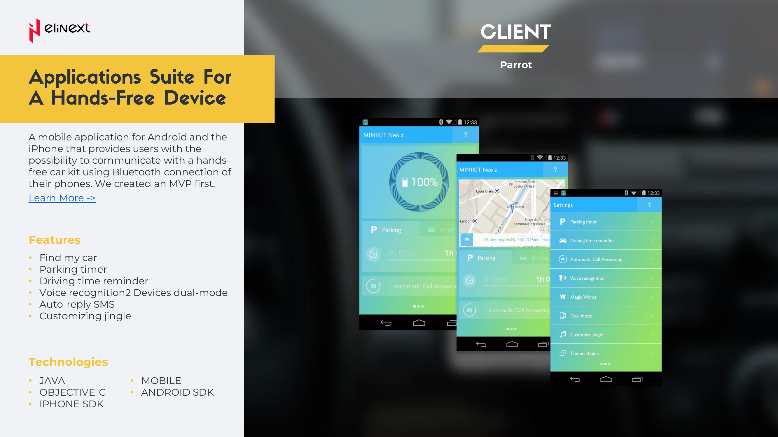 Elinext screenshot