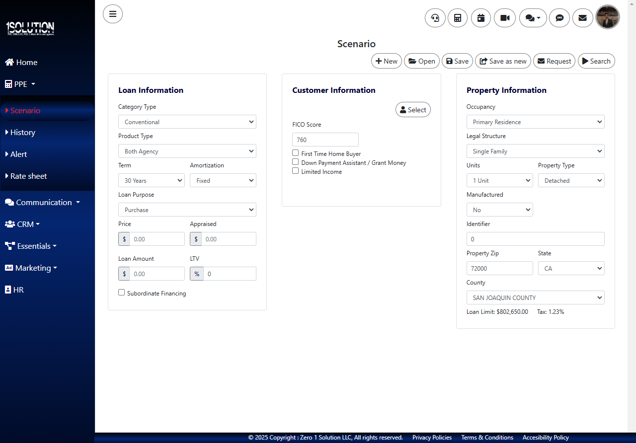 1 Solution Mortgage Software Screenshot