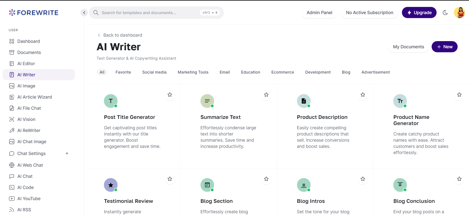 Forewrite Screenshot