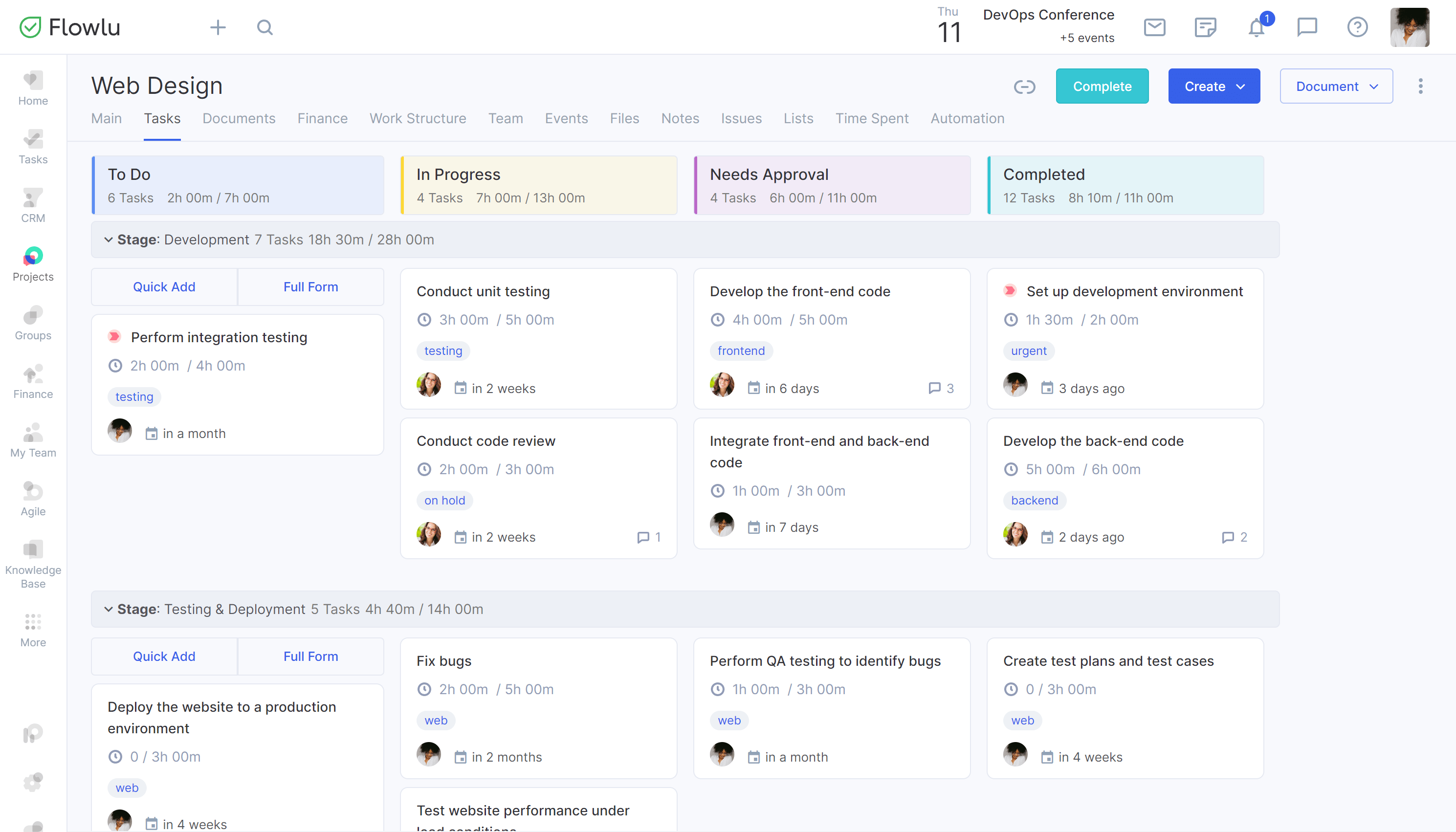 Flowlu screenshot & Video