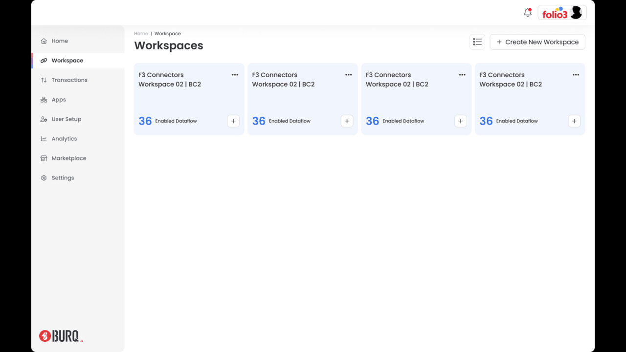 BURQ iPaaS Screenshot