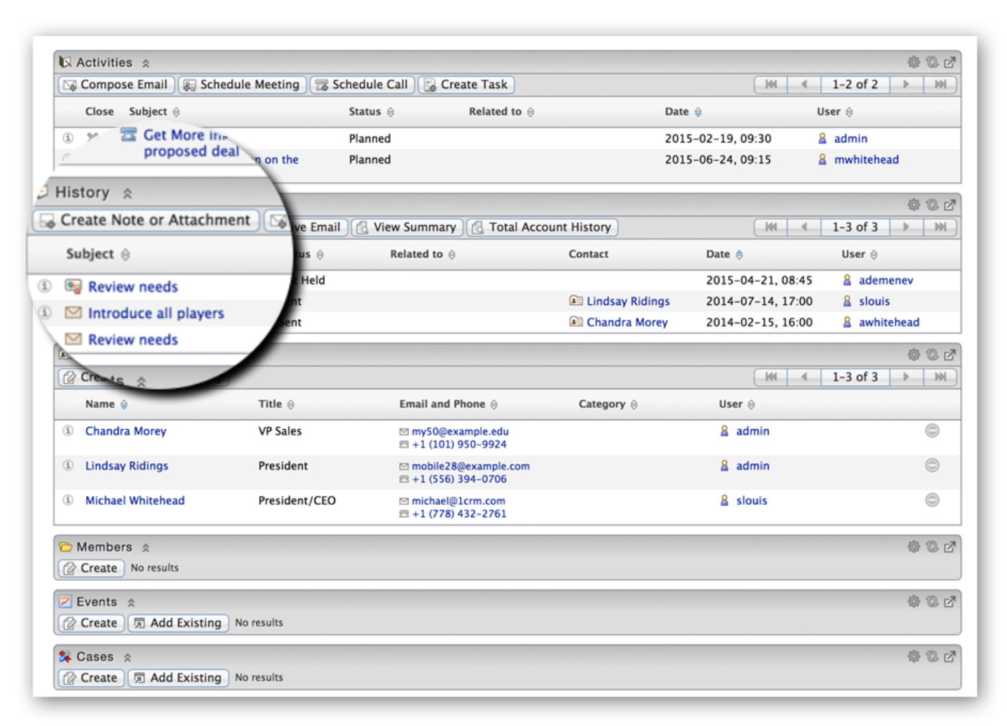 1CRM Screenshot
