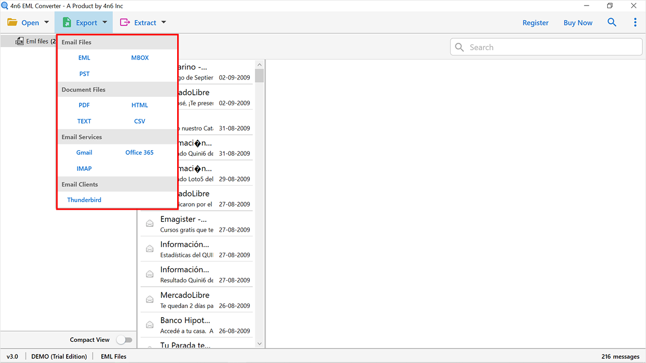 4n6 EML Converter Tool Screenshot