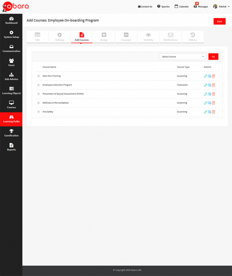 Abara LMS Screenshot