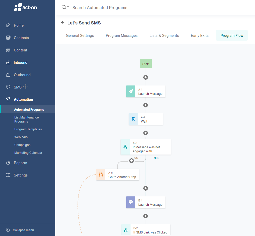 Act-On Screenshot