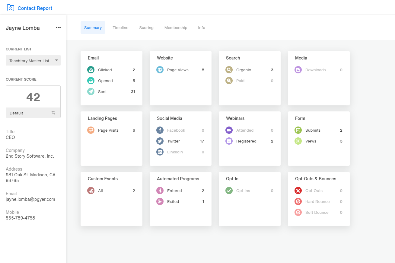 Act-On Screenshot