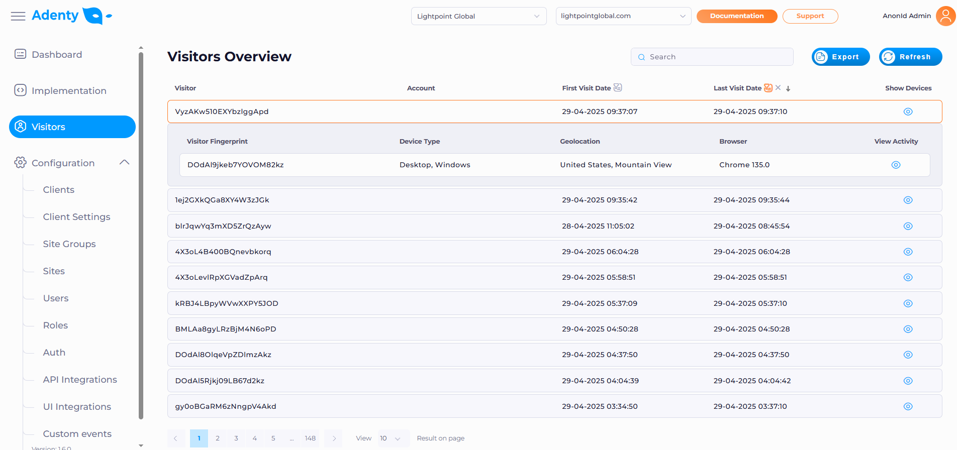 Adenty Screenshot