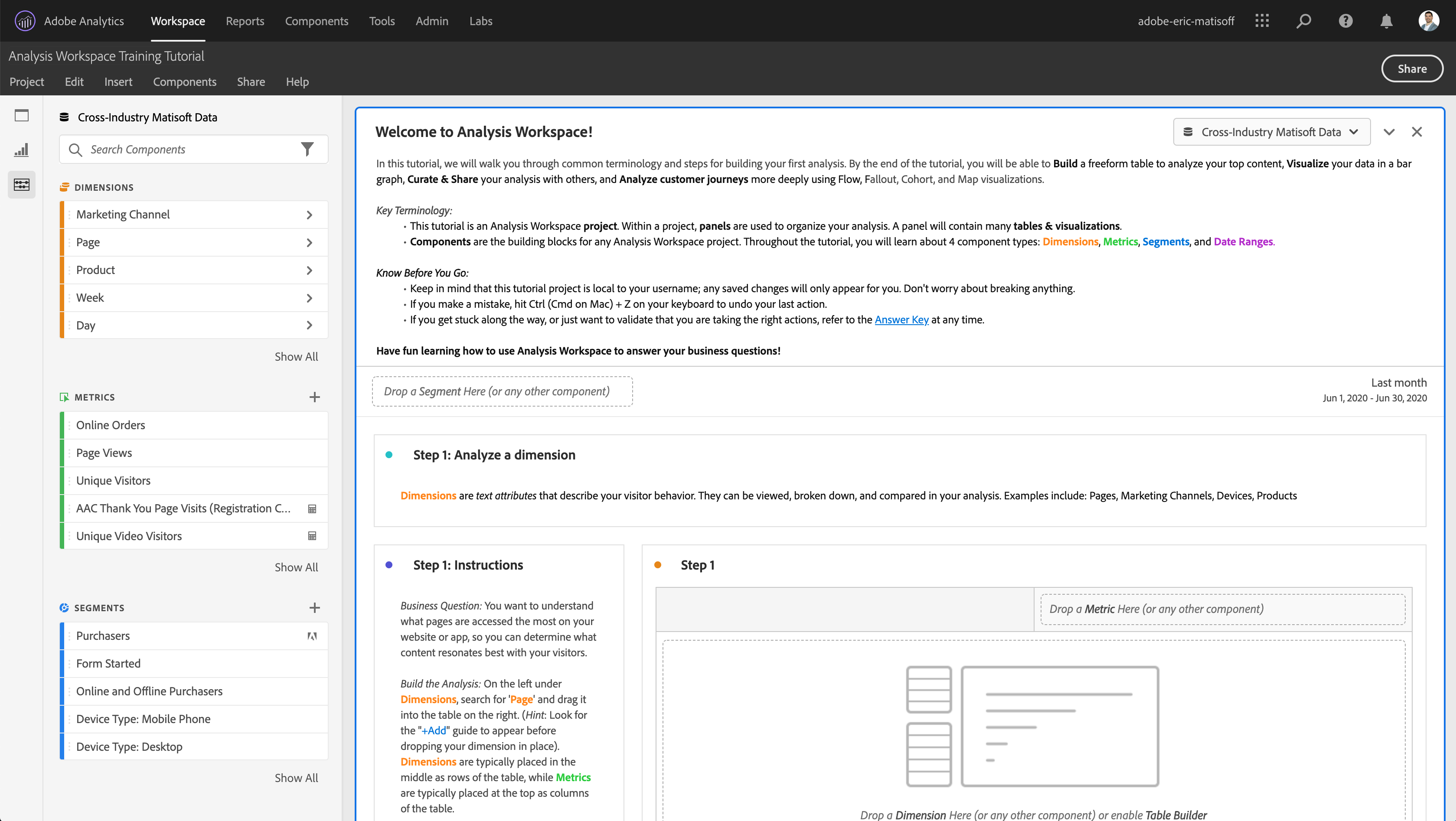 Adobe Analytics screenshot & Video