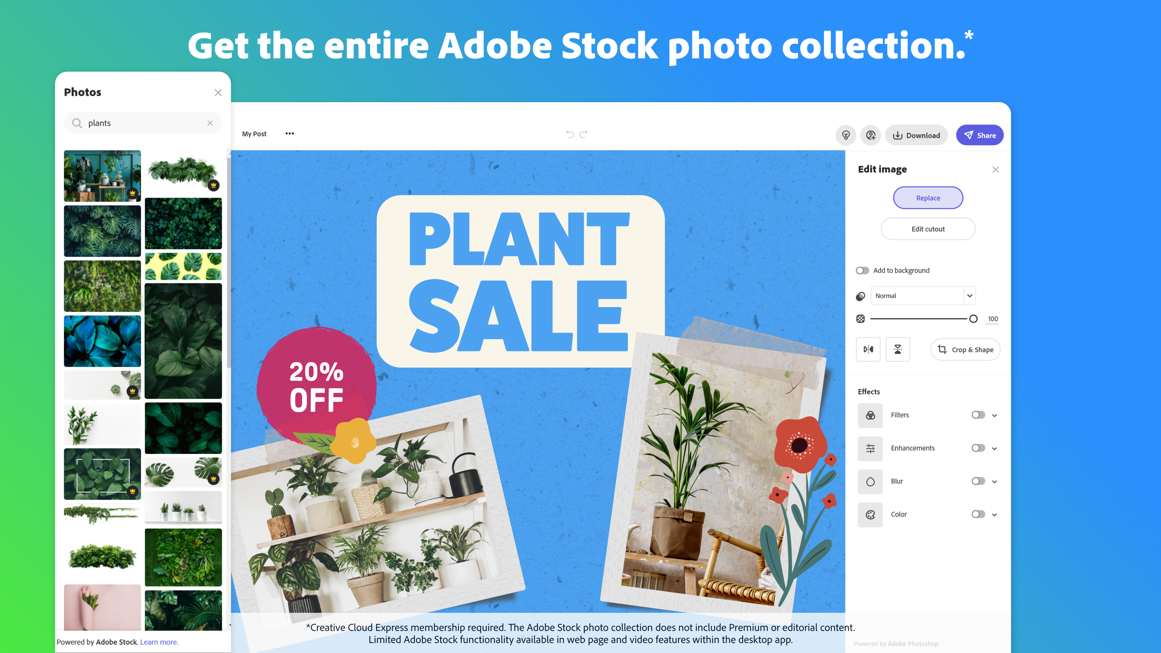 Adobe Creative Cloud Express Screenshot