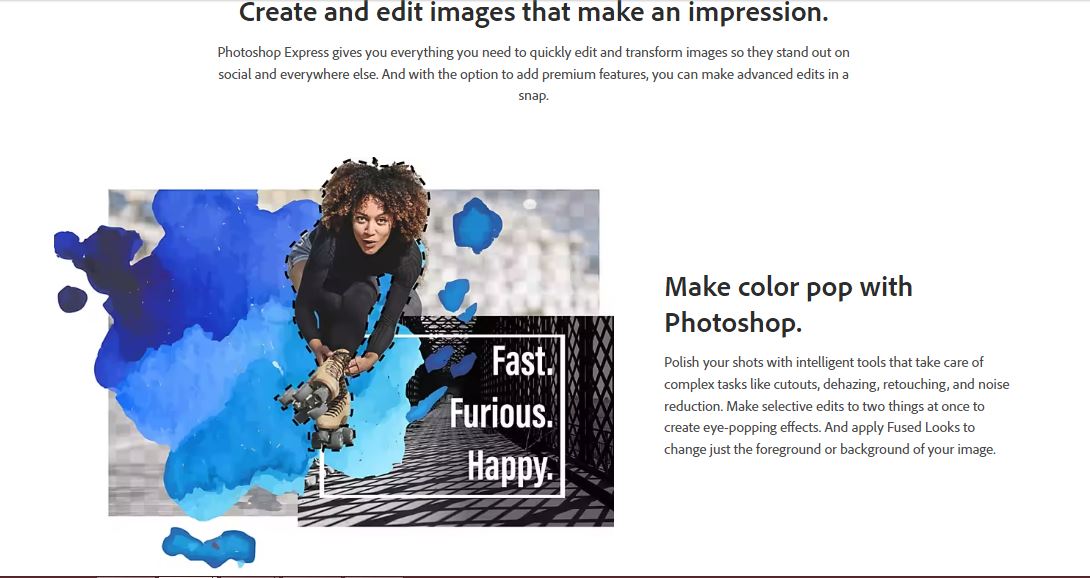 Adobe Photoshop Express screenshot & Video