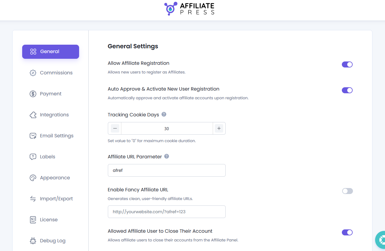 AffiliatePress Screenshot