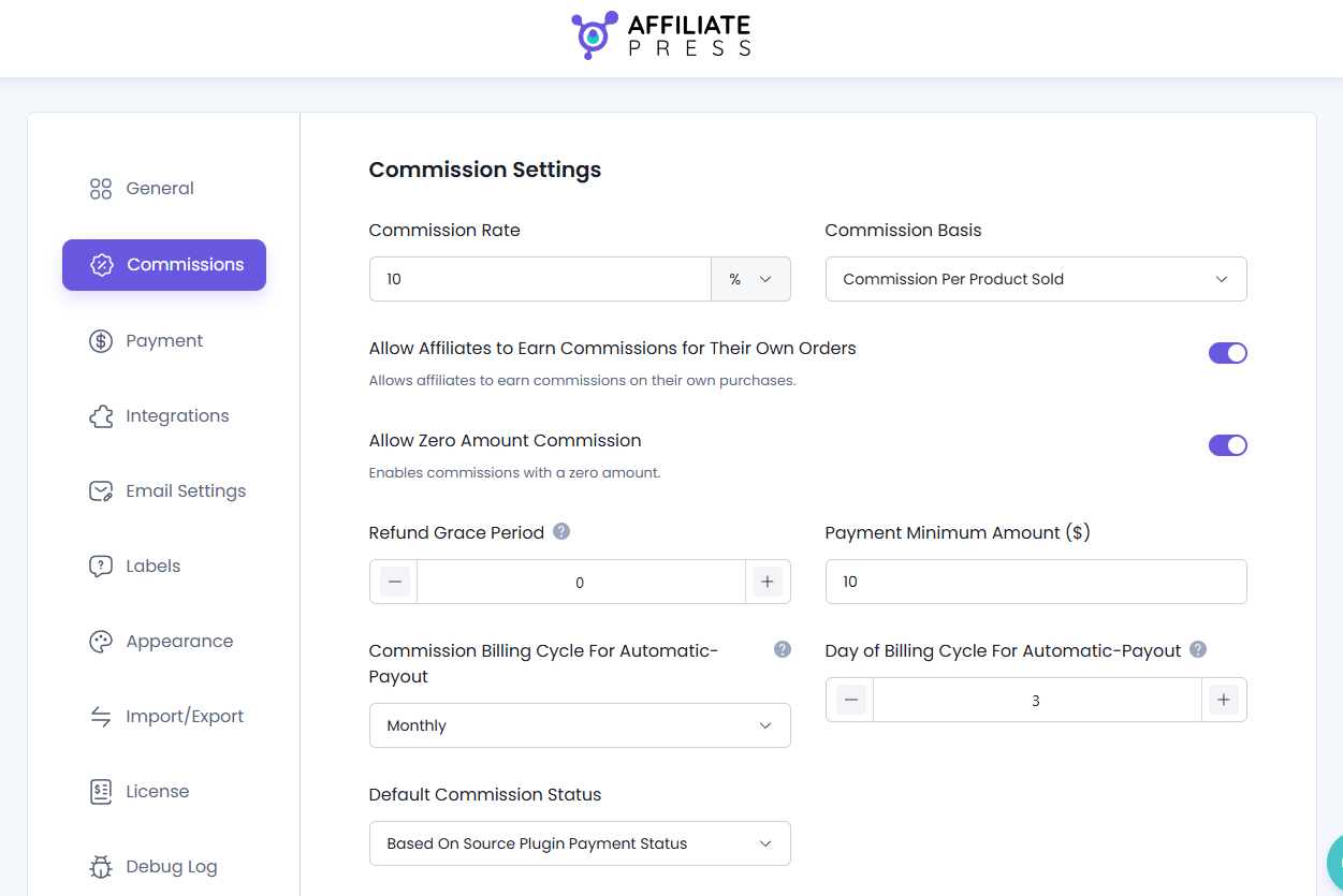 AffiliatePress Screenshot