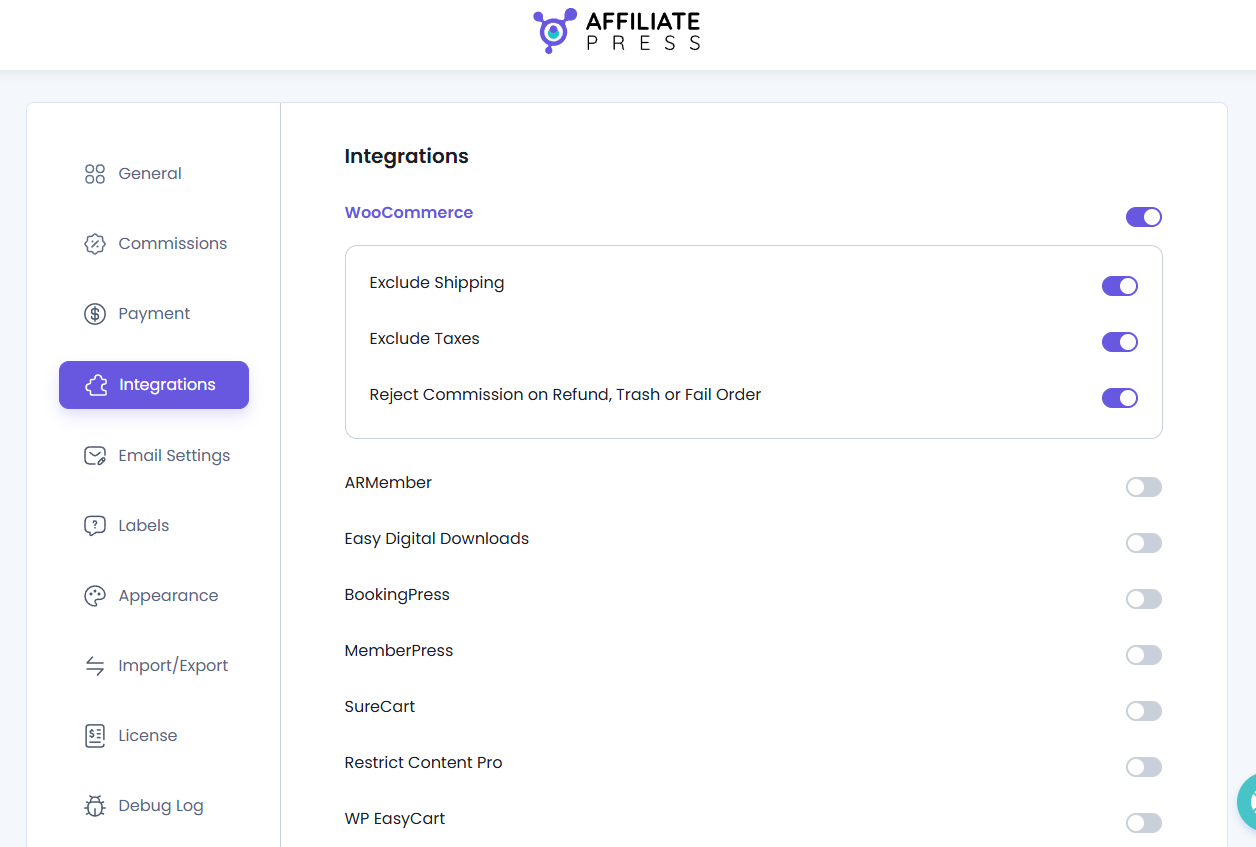 AffiliatePress Screenshot