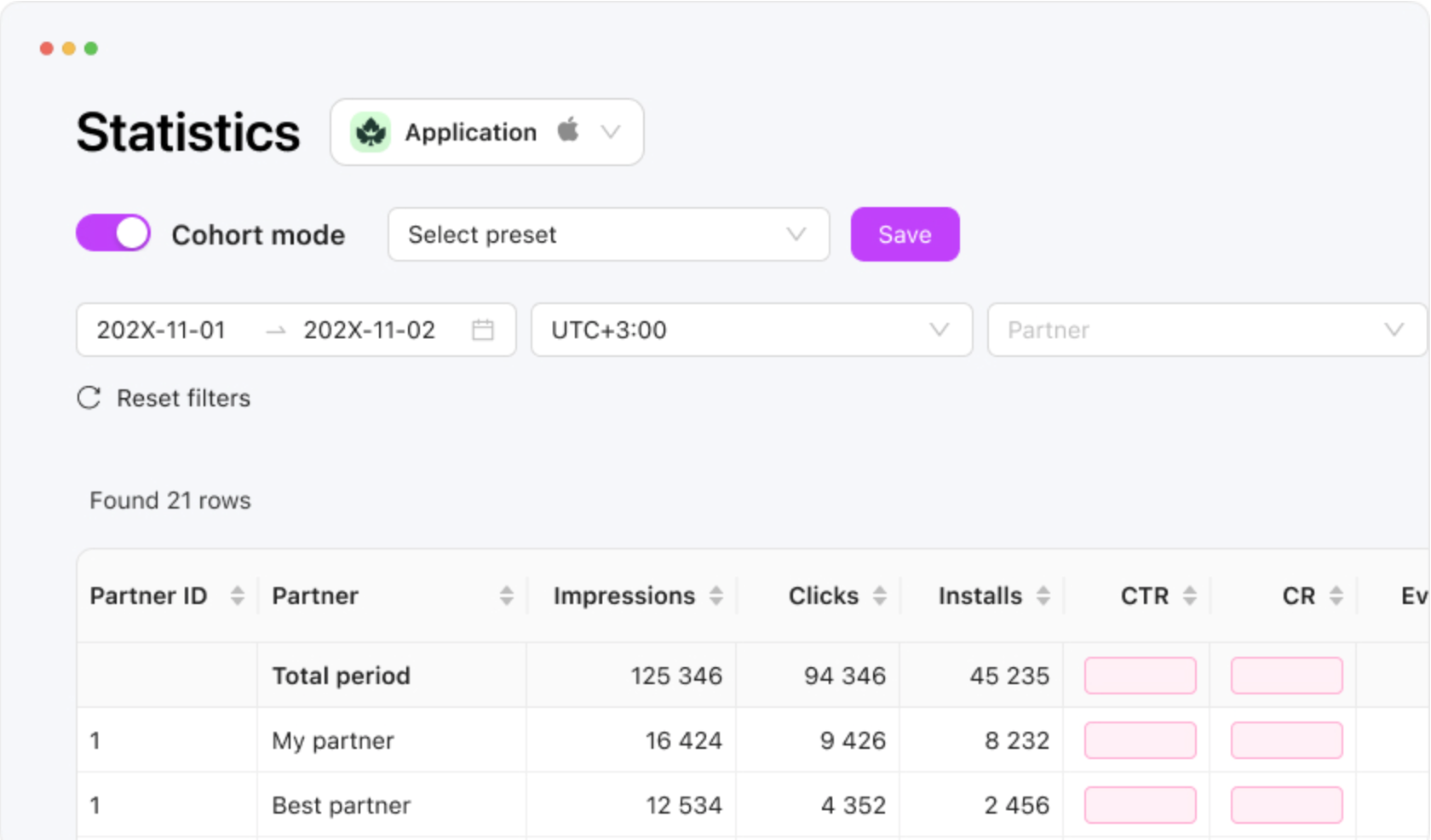 Affise MMP Screenshot