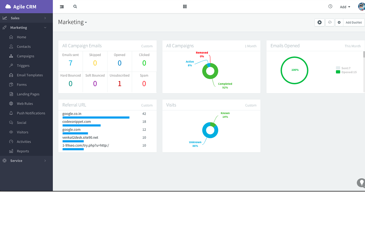 Agile CRM screenshot & Video