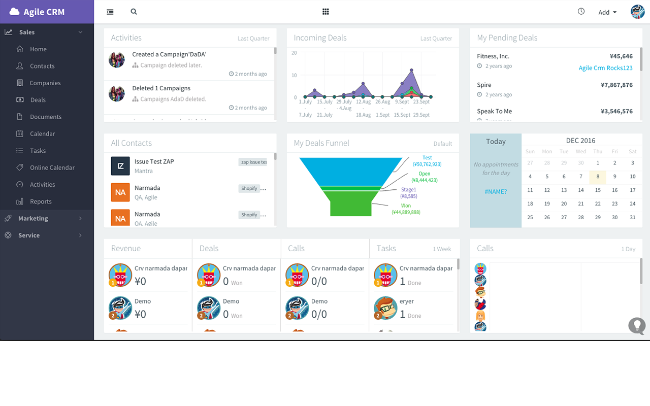 Agile CRM screenshot & Video