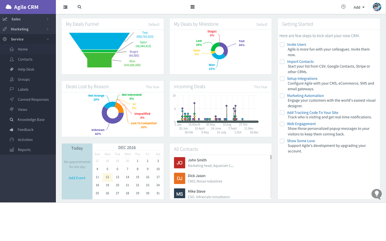 Agile CRM screenshot & Video