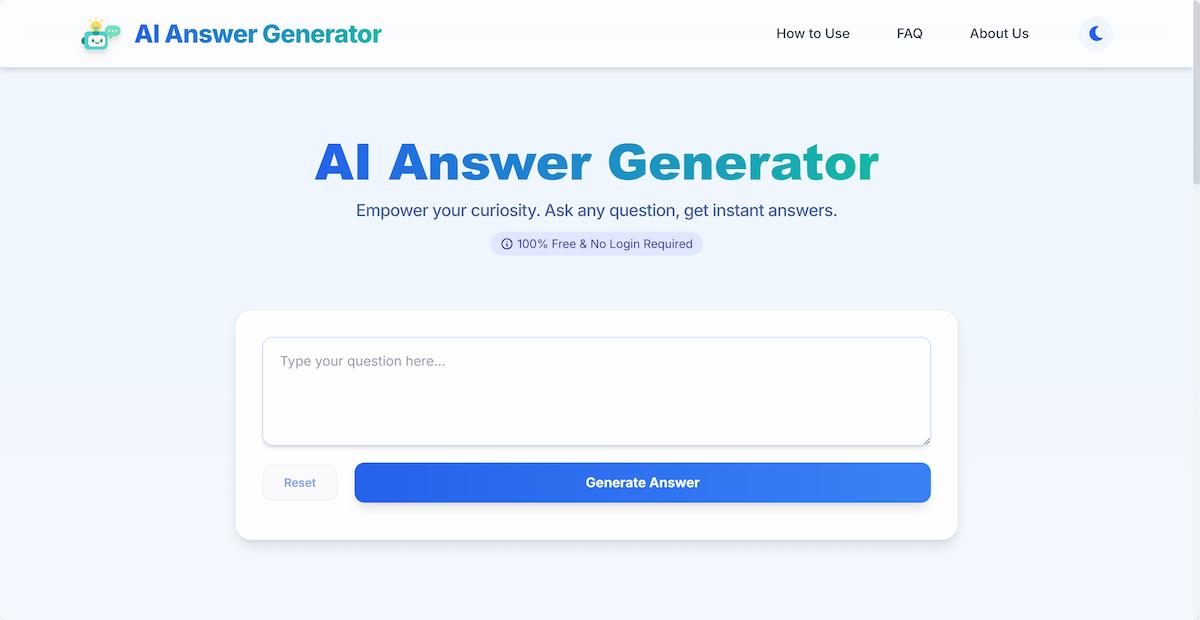 AI Answer Generator screenshot & Video