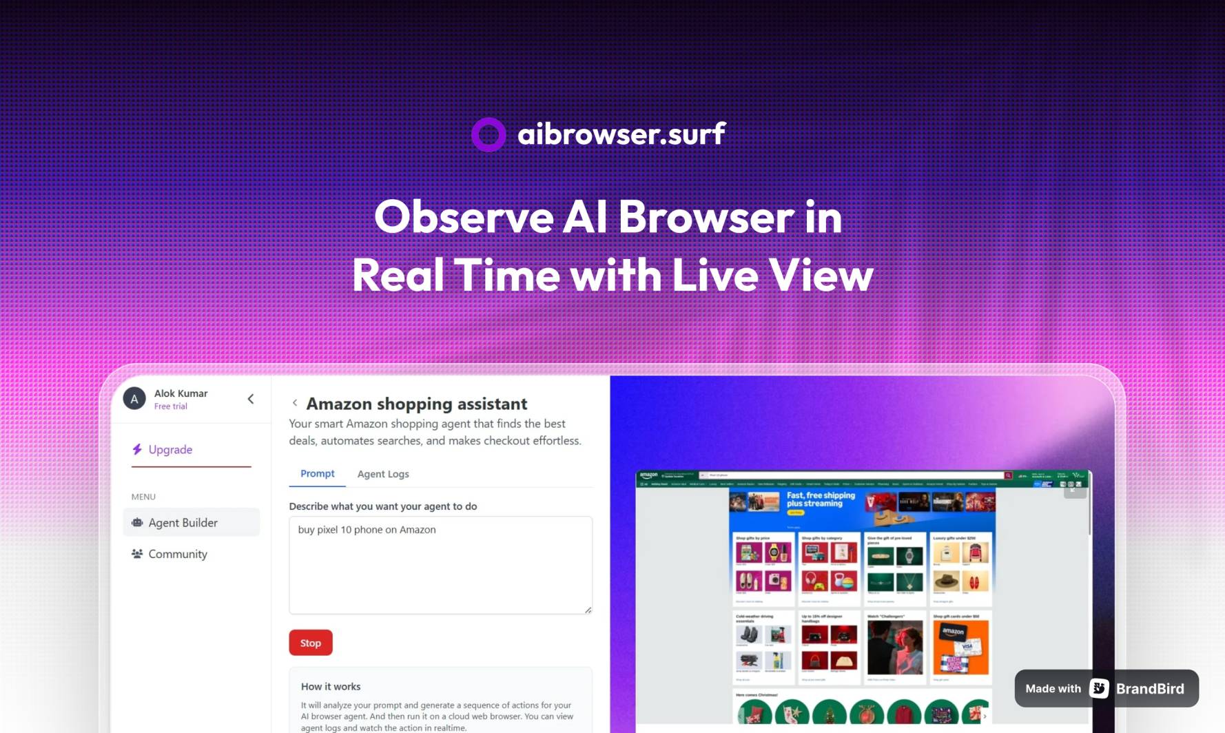 AI Browser Screenshot