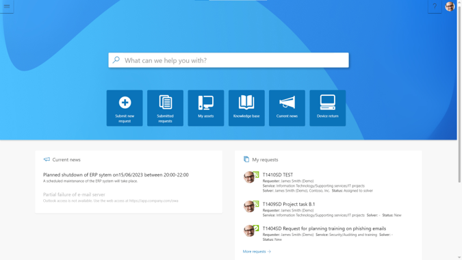 ALVAO Service Desk Screenshot