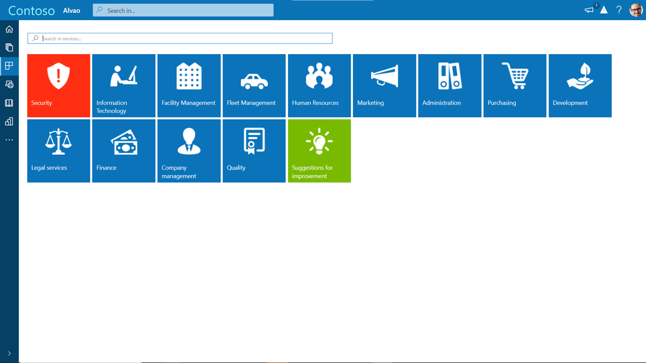 ALVAO Service Desk Screenshot