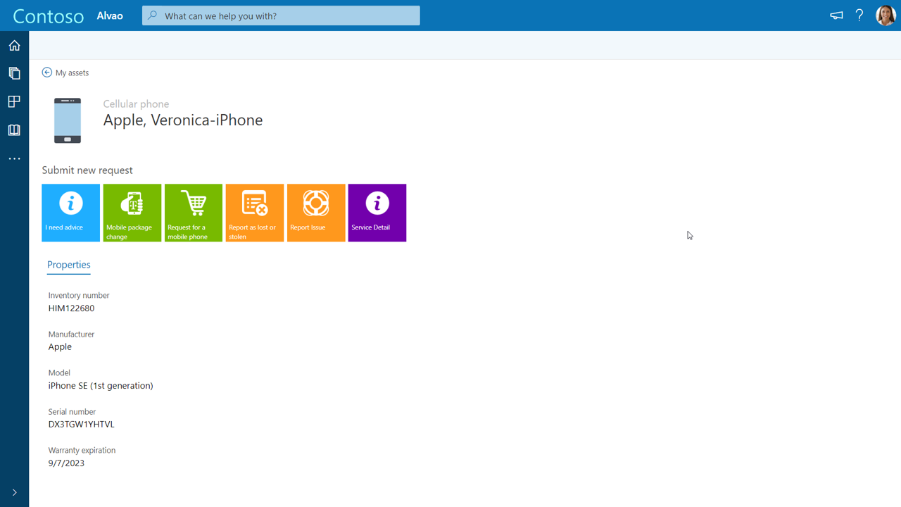 ALVAO Service Desk Screenshot