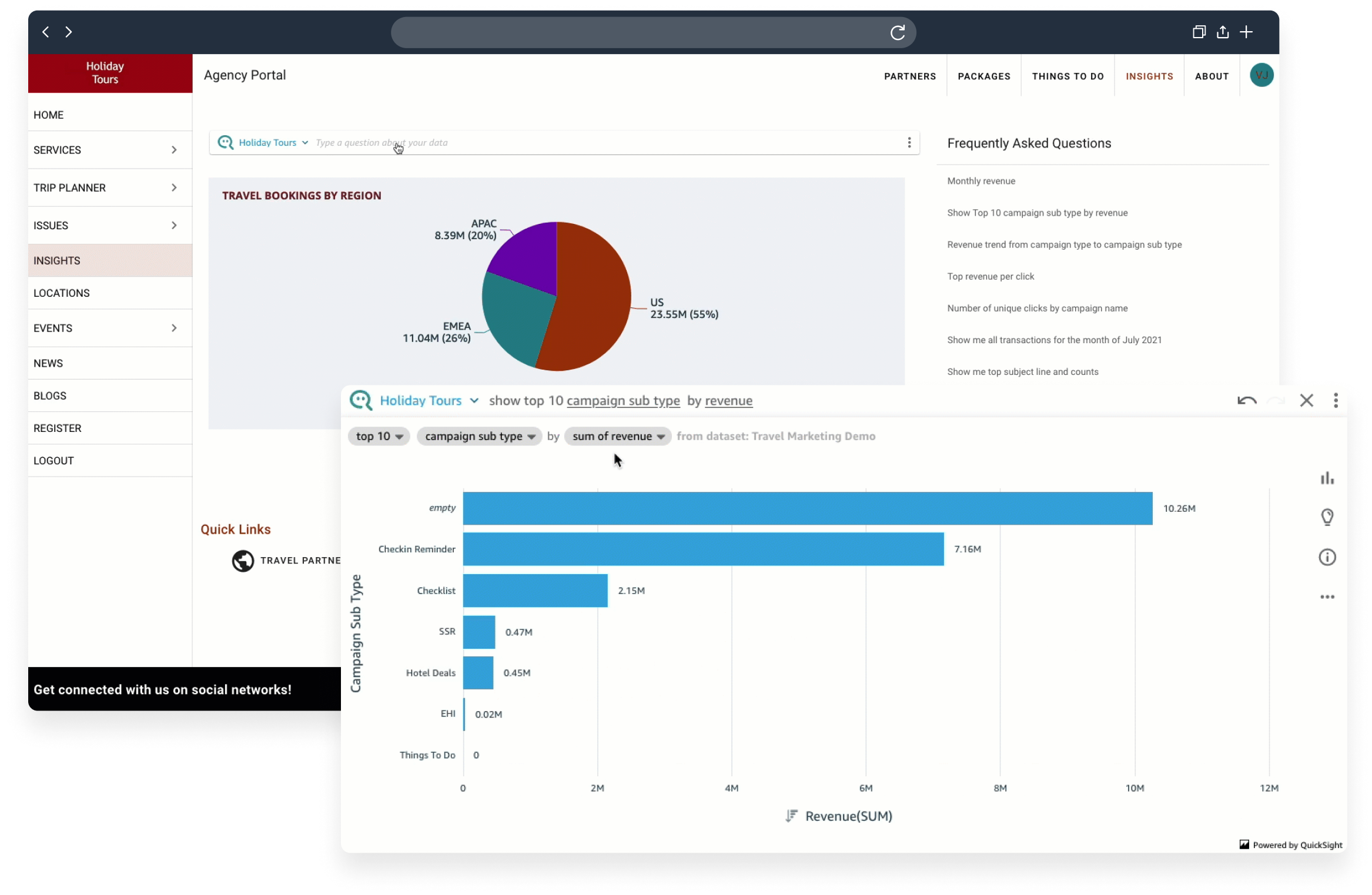 Amazon QuickSight Screenshot