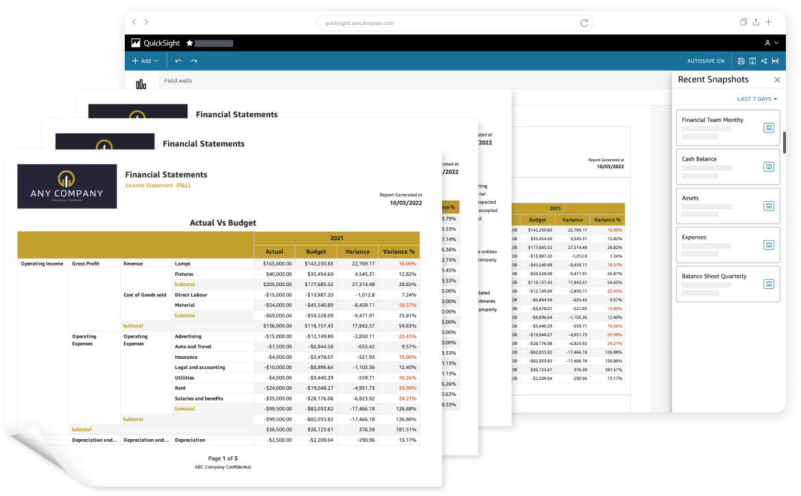 Amazon QuickSight Screenshot