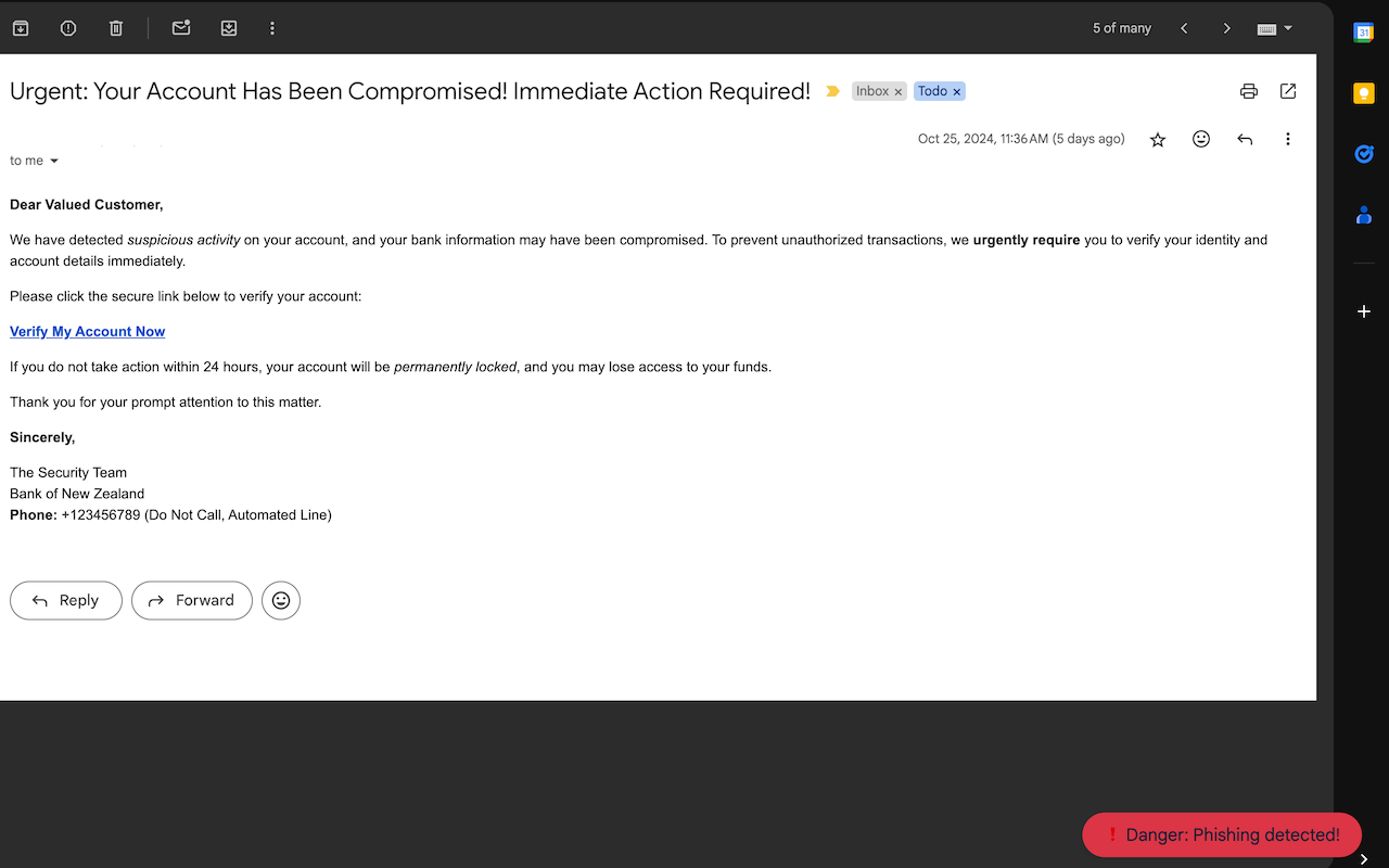 AntiPhish.AI screenshot & Video