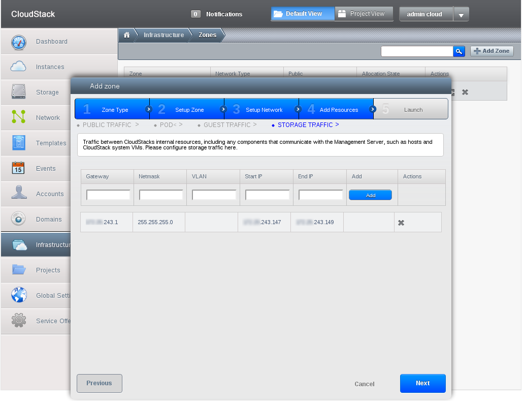 Apache CloudStack Screenshot