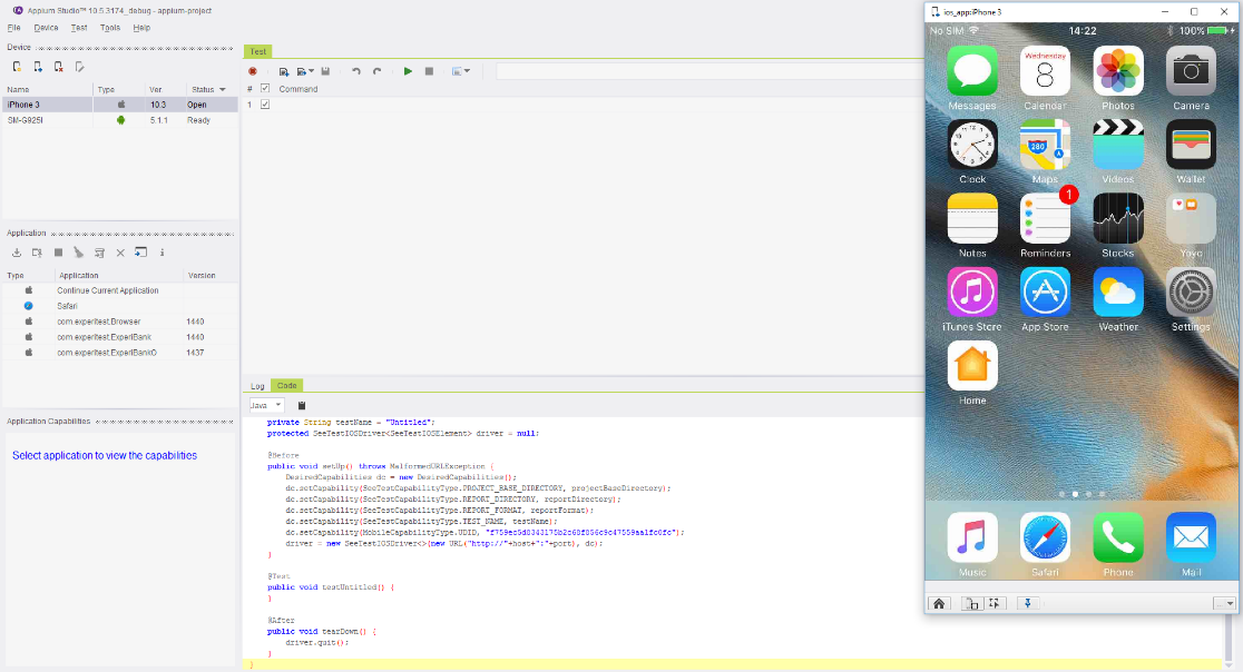 Appium screenshot & Video