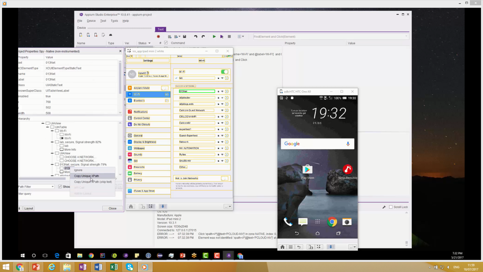 Appium screenshot & Video