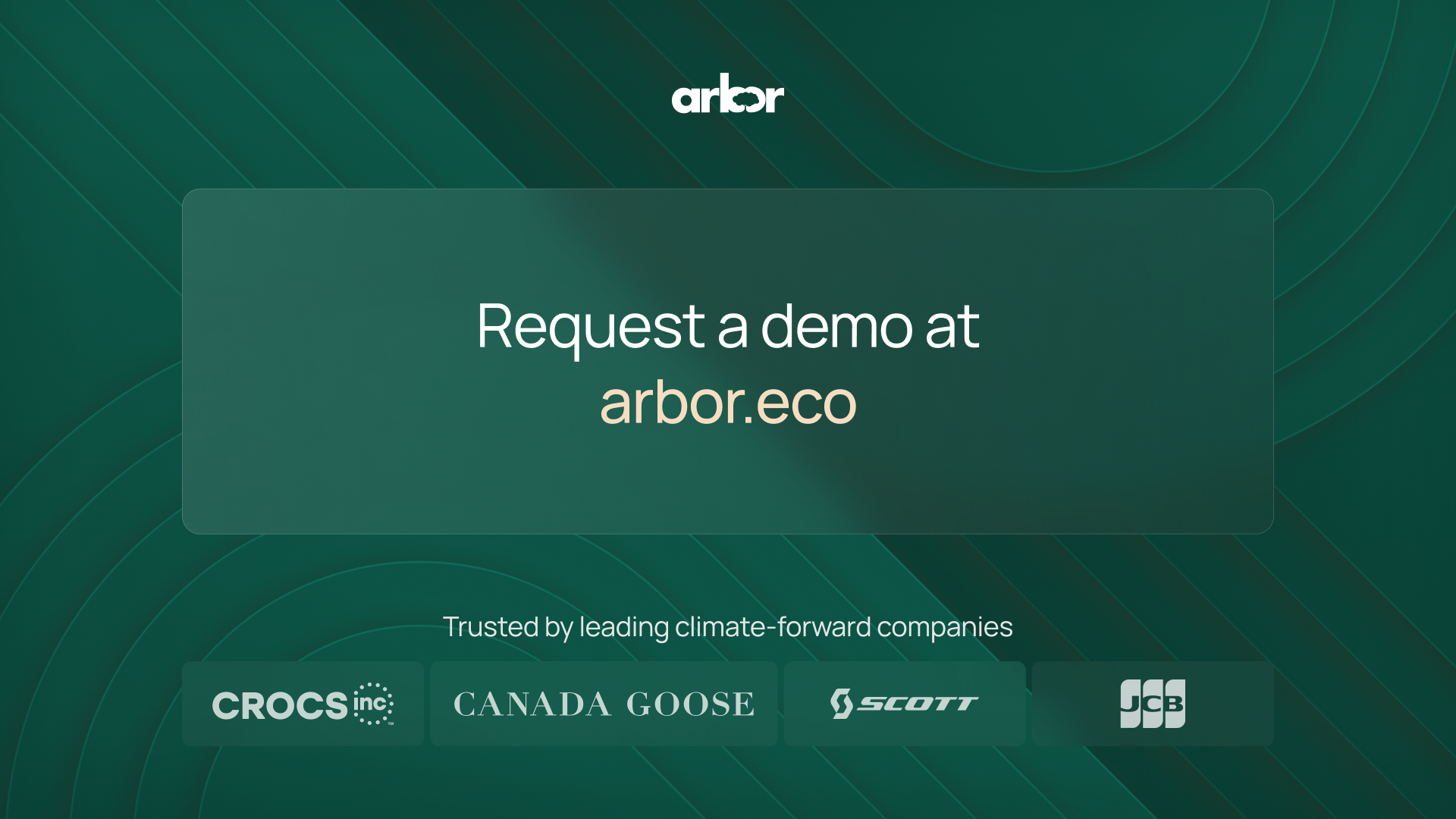 Arbor Carbon Accounting Platform Screenshot