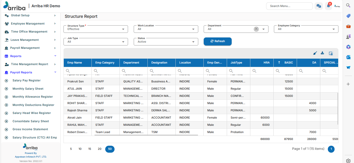 Arriba HRMS Screenshot