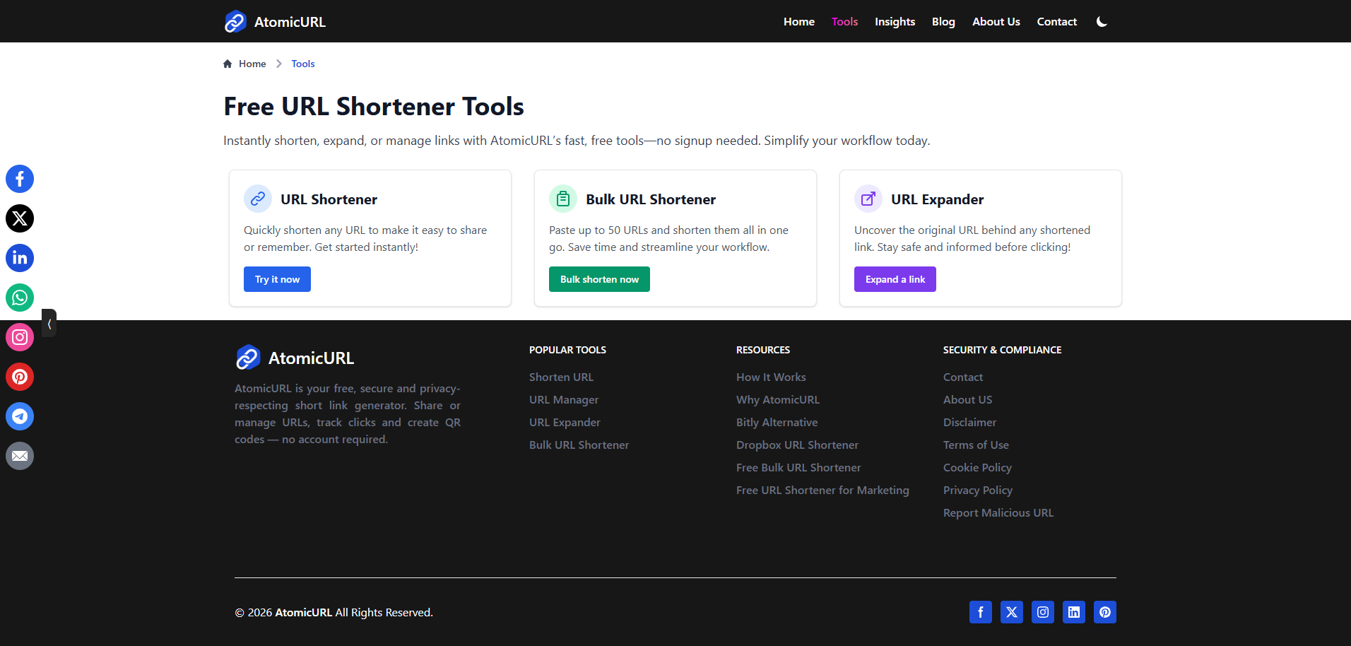 AtomicURL Screenshot
