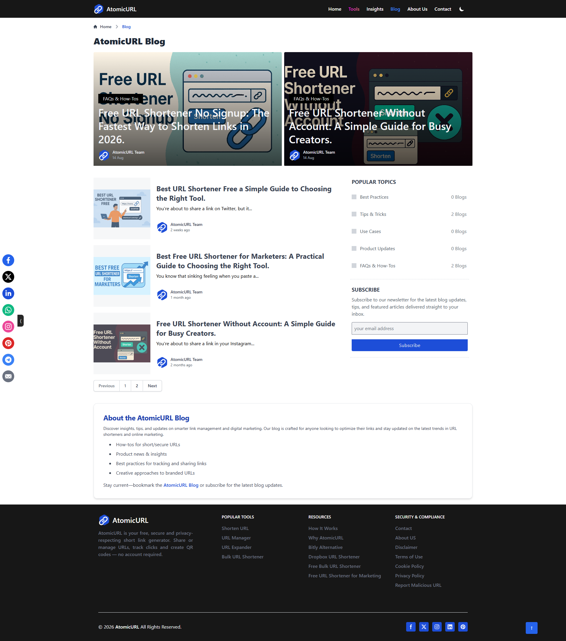 AtomicURL Screenshot