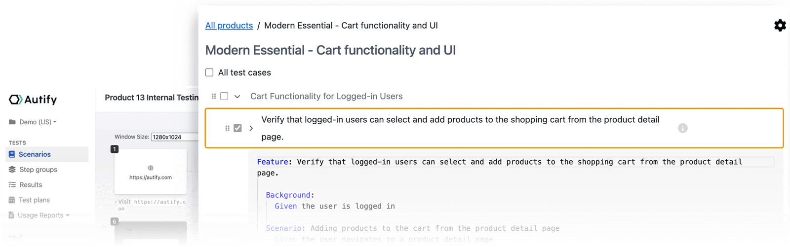 Autify Screenshot