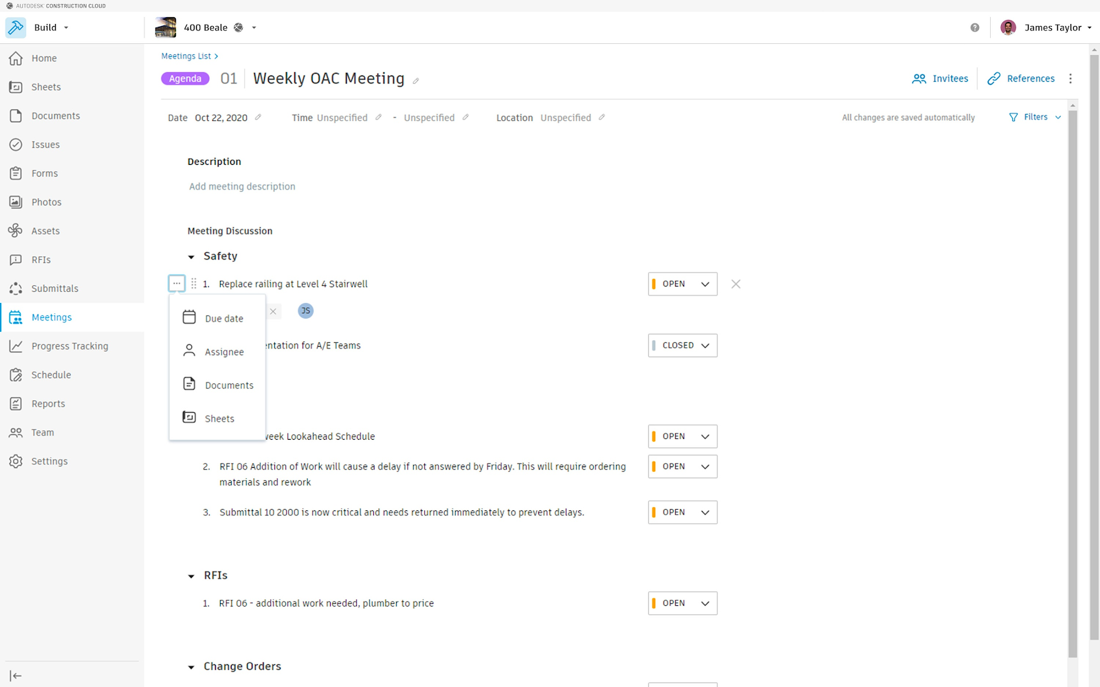 Autodesk Construction Cloud Screenshot