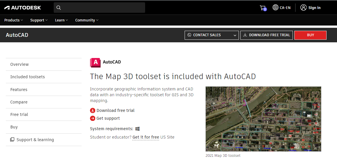 Autodesk Map 3D Screenshot
