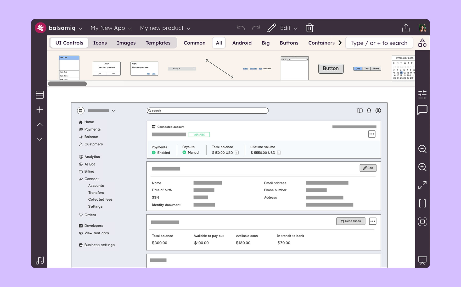 Balsamiq Screenshot