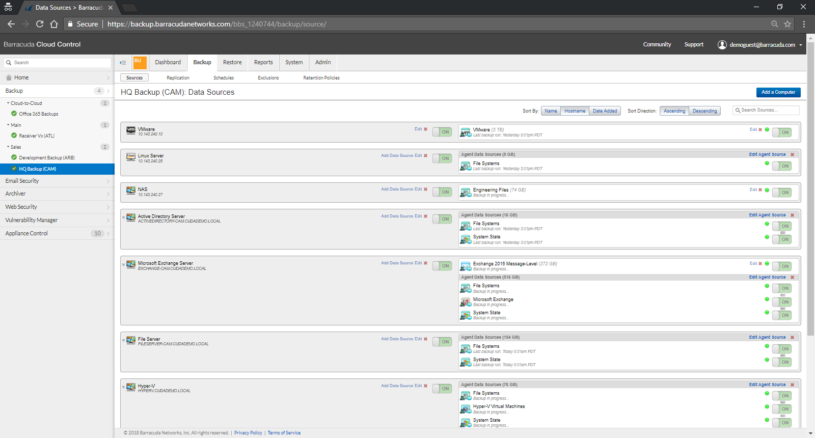 Barracuda Backup screenshot & Video