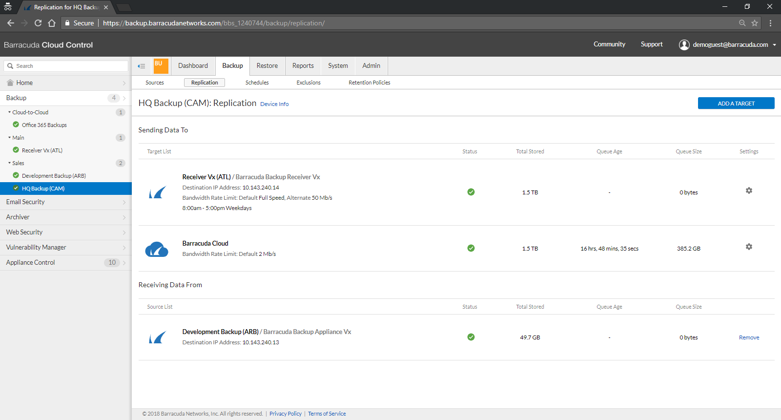 Barracuda Backup screenshot & Video