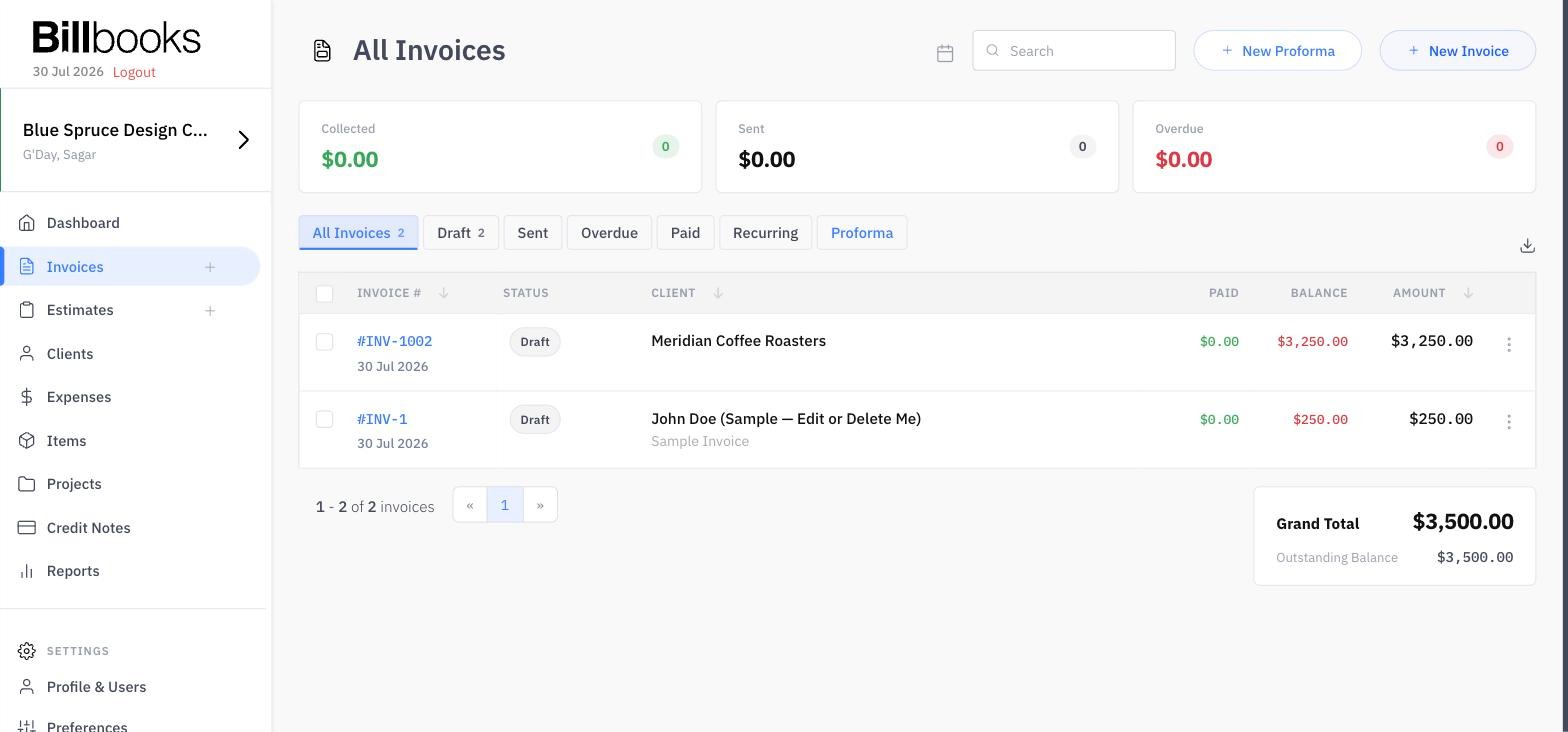 Billbooks Screenshot