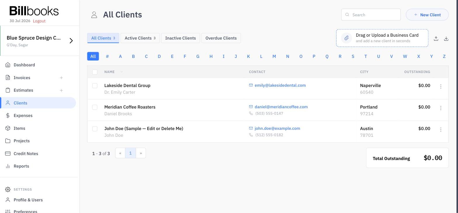 Billbooks Screenshot