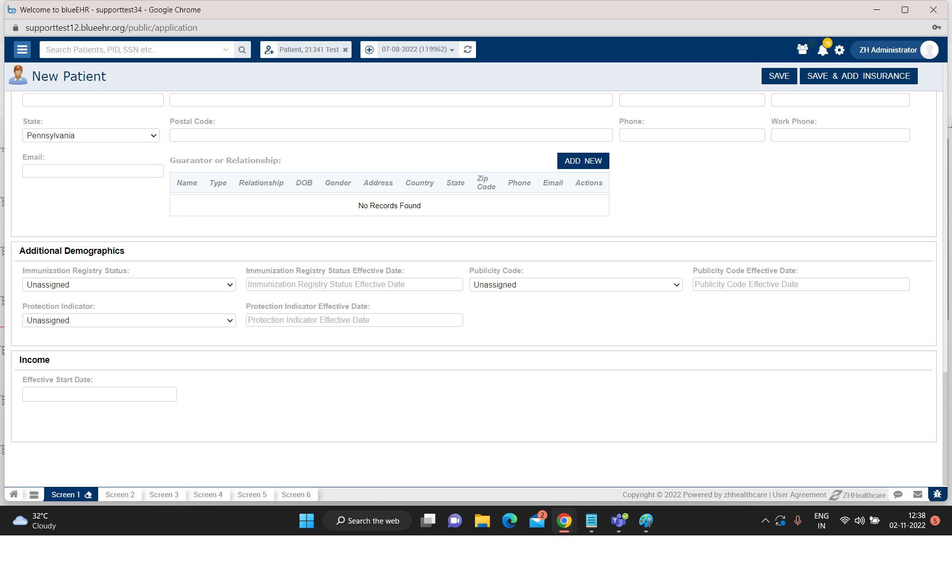 blueEHR screenshot & Video