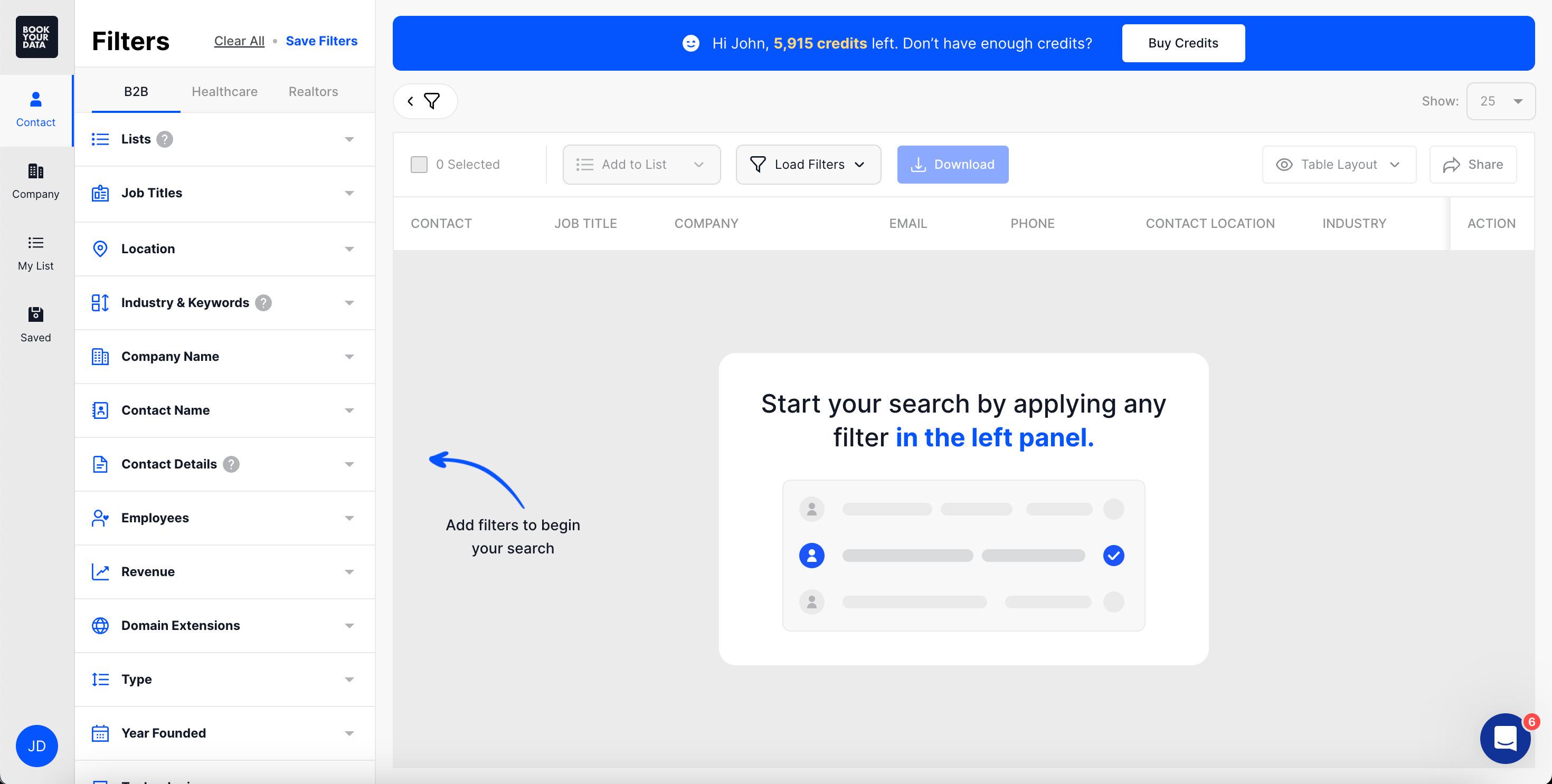 Bookyourdata Screenshot