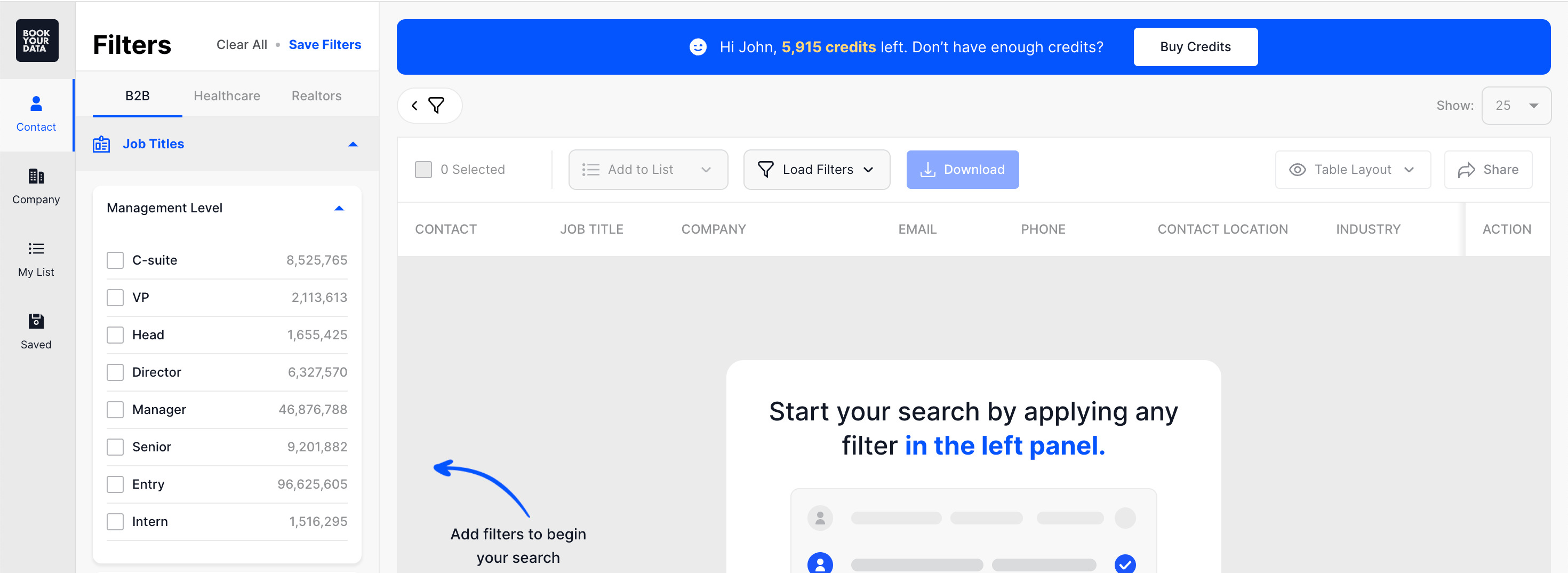Bookyourdata Screenshot